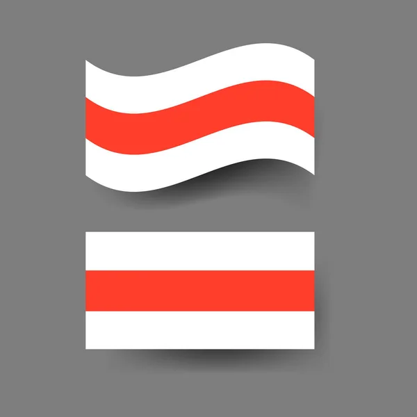 Wit Russische Vlag Een Witte Achtergrond Vectorillustratie — Stockvector