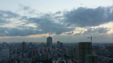 Gün batımında Foshan Citys Timelapse