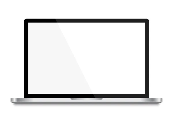 Ilustração Vetorial Laptop Realista Isolado Fundo Branco Notebook Computador Com —  Vetores de Stock