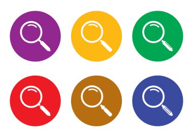 vektör çizim, beyaz bir arka plan üzerinde izole büyüteç simgesini.