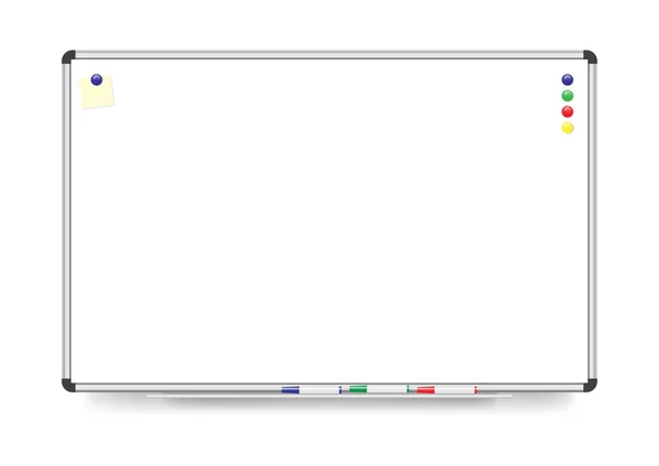 矢量插图 白色背景上与复制空间隔绝的白板 — 图库矢量图片