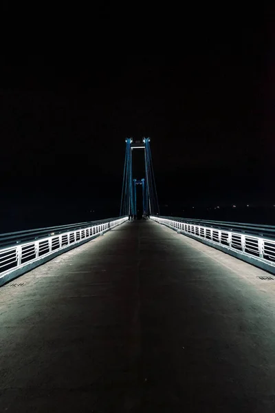 Night Pedestrian Bridge City — Stock Photo, Image