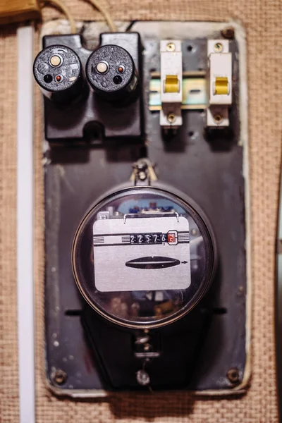 Electricity Meter Wall — Stock Photo, Image