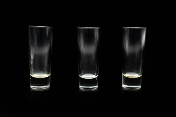 Glass Whiskey Black Background — Stock Photo, Image