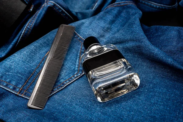 blue jeans and men\'s perfume