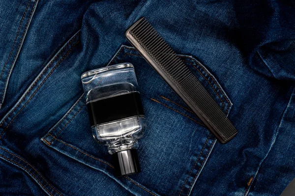 blue jeans and men's perfume