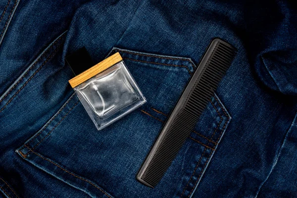 Jeans Azuis Perfume Masculino — Fotografia de Stock