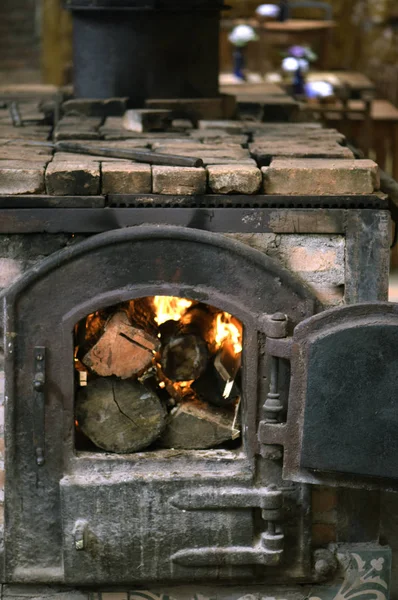 Closeup of wood stove, typical of the rural area of Brazil