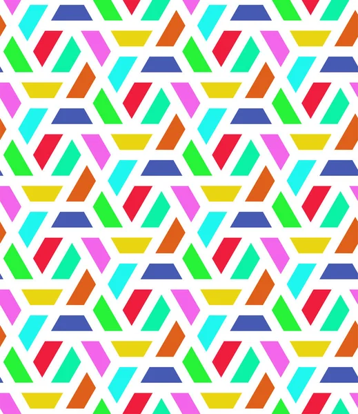 Renkli altıgen geometrik sorunsuz vektör desen. Modern şık doku.