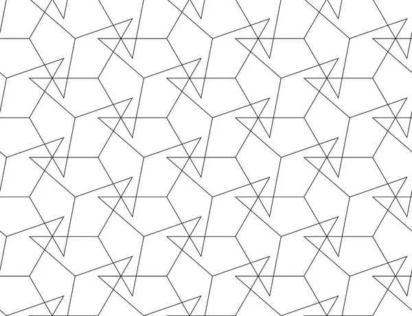 Кассета Linear Seamless Vector Pattern Текстура Монохромного Меша Тенденция Геометрического — стоковый вектор