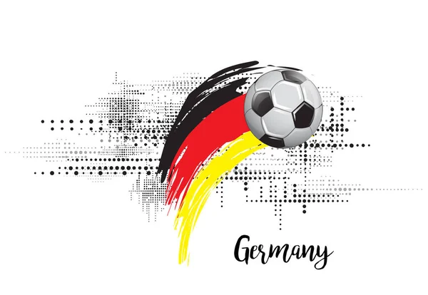 Deutschland Fußball Nation Flagge Fußballmannschaft Vorlage Illustration Painted Kunst Und — Stockvektor