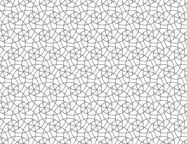Geometrik sorunsuz vektör Pattern.Crossing kaydırma doğrusal doku kemerli. Yanılsama yapısı tek renkli arka plan