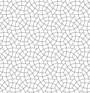 Arabisque kılavuz kemerli. Geometrik sorunsuz vektör desen geçiş.