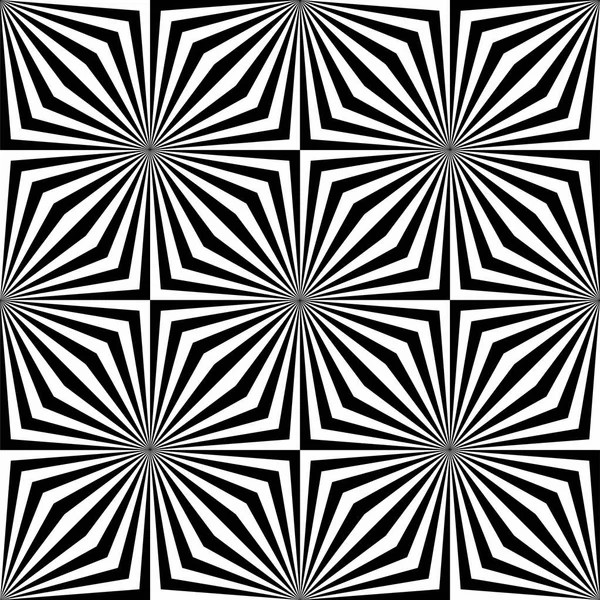 Optische Kunst Nahtlose Vektormuster Illusion Monochrome Textur Stiped Lines Geometrischer — Stockvektor