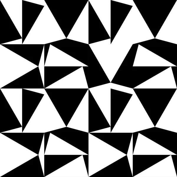 Optische Kunst Nahtlose Vektormuster Geometrische Formstruktur Polygon Monochromen Hintergrund — Stockvektor
