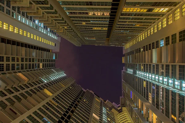 Underifrån För Kuala Lumpur Modern Stad Arkitekturen Natten Malaysia — Stockfoto