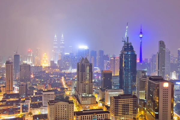 Skyscrapers Dubai Internet City Illuminated Night United Arab Emirates Middle — Stock Photo, Image