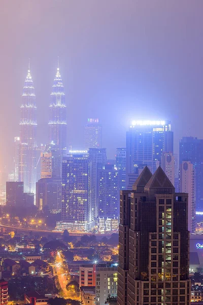 Skyscrapers Dubai Internet City Illuminated Night United Arab Emirates Middle — Stock Photo, Image