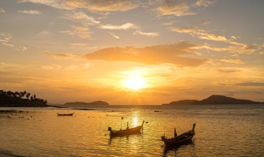 suset görünümünü Rawai Panorama, Phuket Island, Tayland