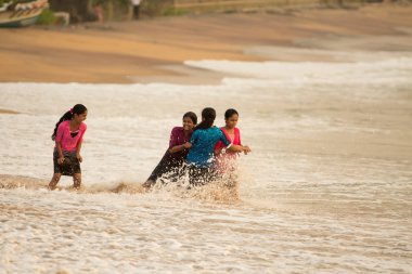 insanlarla güzel tropikal tatil görünümü