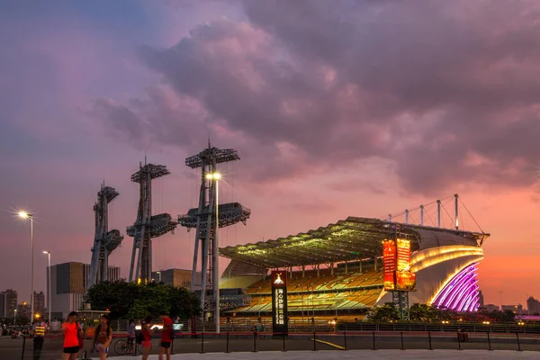 Guangzhou Stadium Center City Sunset — Stock Photo, Image