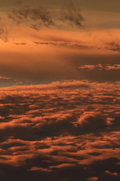 Θέα Των Νεφών Ηλιοβασιλέματος Από Ψηλά Εικόνα Αρχείου