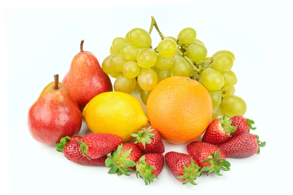 Frutos Bayas Aislados Sobre Fondo Blanco Alimento Saludable —  Fotos de Stock