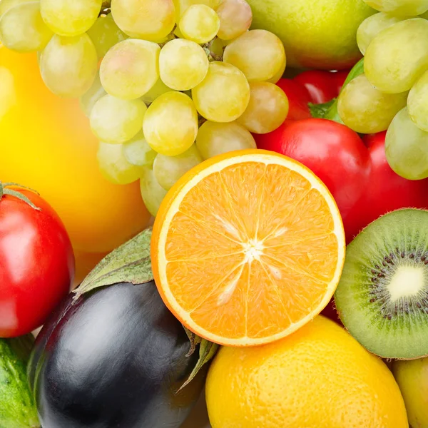 Hermoso Fondo Conjunto Verduras Frutas — Foto de Stock