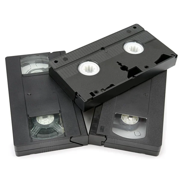 Vhs Video Tape Cassette Isolated White Background Retro Equipment — Stock Photo, Image