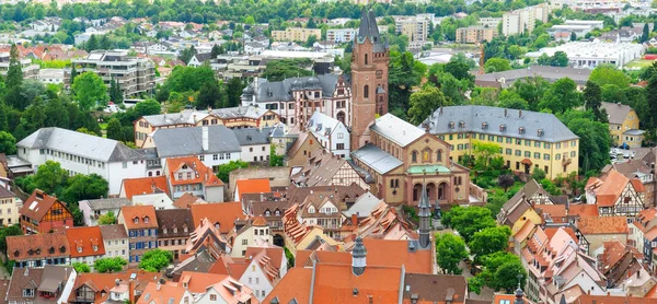 Piękna Panorama Starego Miasta Mannheim Niemcy Widok Góry Szeroki Zdjęcie — Zdjęcie stockowe