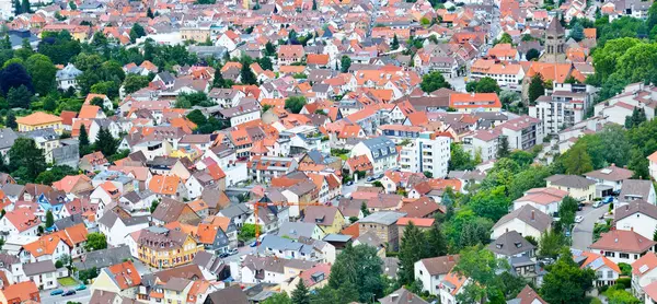 Beautiful Panorama City Germany Type Roofs Streets Wide Photo — Stock Photo, Image