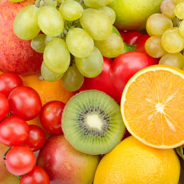 sebze ve meyve bir dizi güzel arka plan.