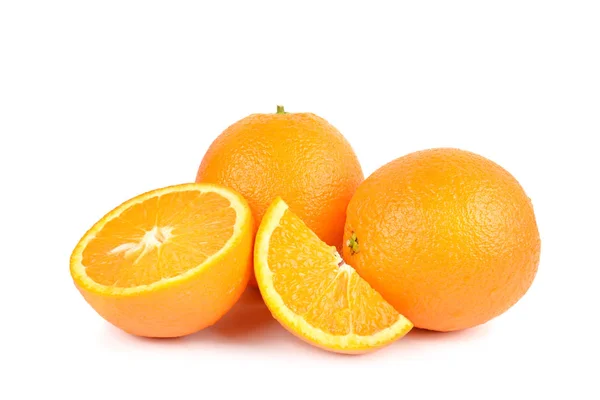 Frisches Orange Isoliert Auf Weißem Hintergrund Gesunde Ernährung — Stockfoto