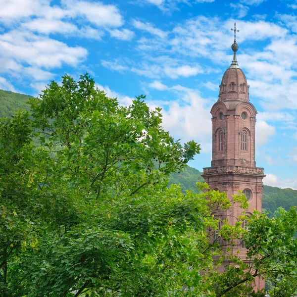 Iglesia Del Espíritu Santo Heidelberg Alemania Europa Hermoso Paisaje Verano —  Fotos de Stock