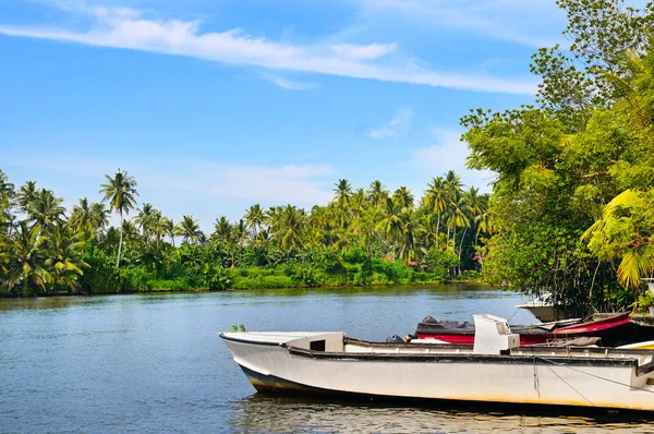 Bela Vista Lago Bentota Sri Lanka Dia Ensolarado Claro — Fotografia de Stock