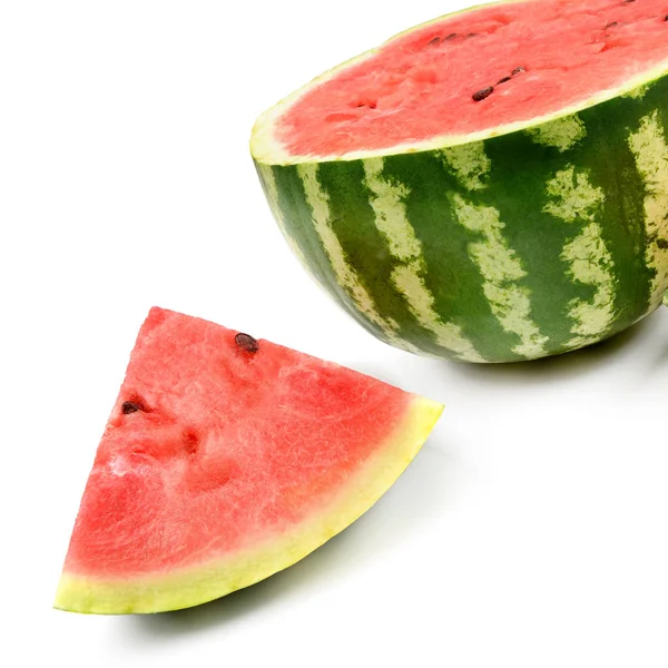 Ripe Watermelon Watermelons Slices Isolated White Background — Stock Photo, Image