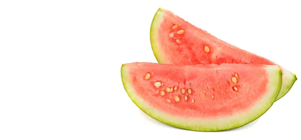 Watermelons slices isolated on white background. Free space for — Stock Photo, Image