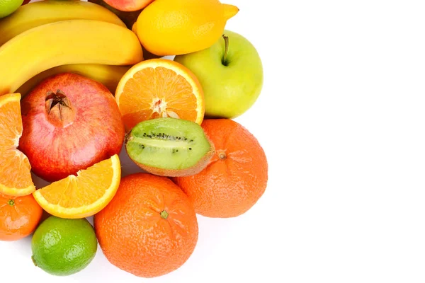 Ensemble de fruits isolés sur fond blanc. Une nourriture saine. Haut vi — Photo