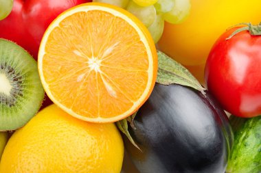 sebze ve meyve bir dizi güzel arka plan.