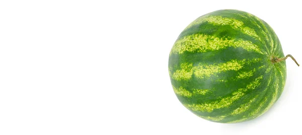 Watermelon isolated on white background.Wide photo. Free space f — Stock Photo, Image