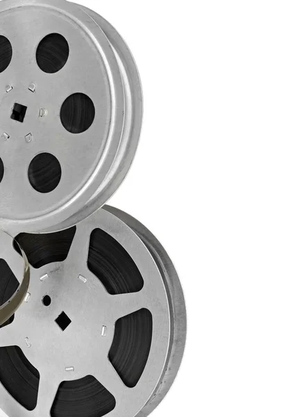 Set Reels Film Strip Isolated White Background Free Space Your — Stock Photo, Image