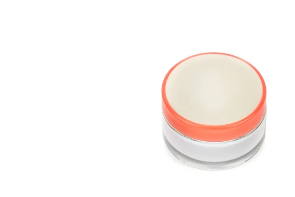 Creme Cuidados Com Pele Facial Isolado Fundo Branco Espaço Livre — Fotografia de Stock