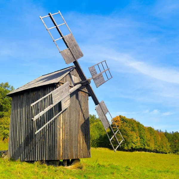 Old Wooden Windmill View Open Air Museum Folk Architecture Folkways Royalty Free Stock Photos