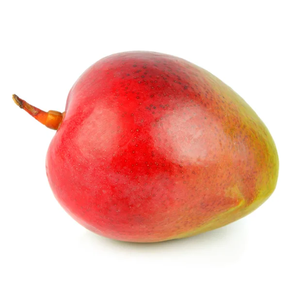 Ώριμο Μάνγκο Απομονώνεται Λευκό Φόντο Ζουμερό Ορεκτικό Φρούτο — Φωτογραφία Αρχείου