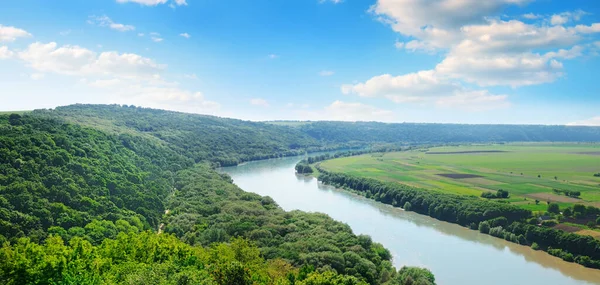 Het Prachtige Landschap Van Rivier Dnjestr Moldavië Brede Foto — Stockfoto