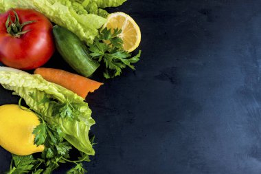 Siyah slates sağlıklı sebze 