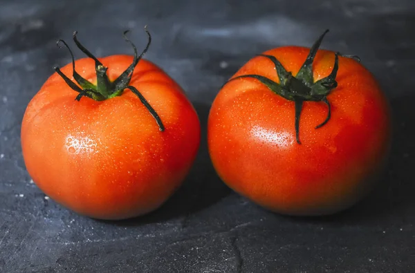 Tomaten Auf Holztisch Lebensmittelfotografie — Stockfoto
