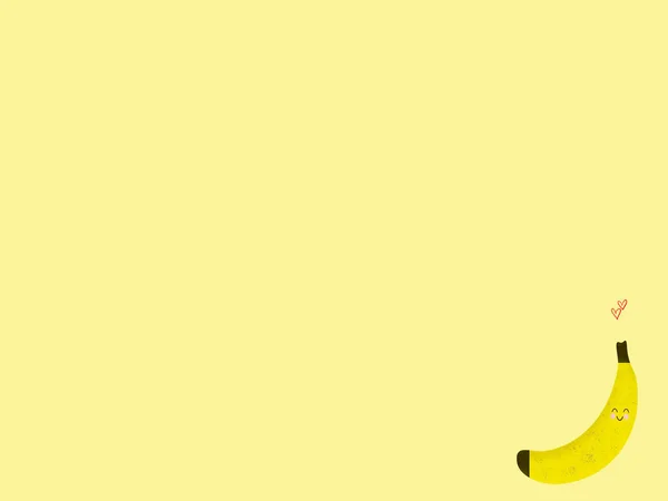 可爱的香蕉图解背景 — 图库照片