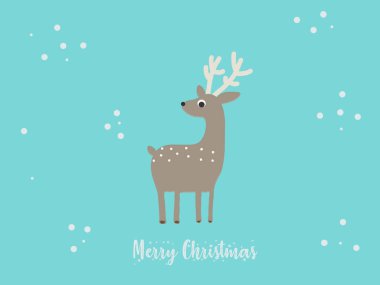 Şirin Noel ren geyiği çizimi