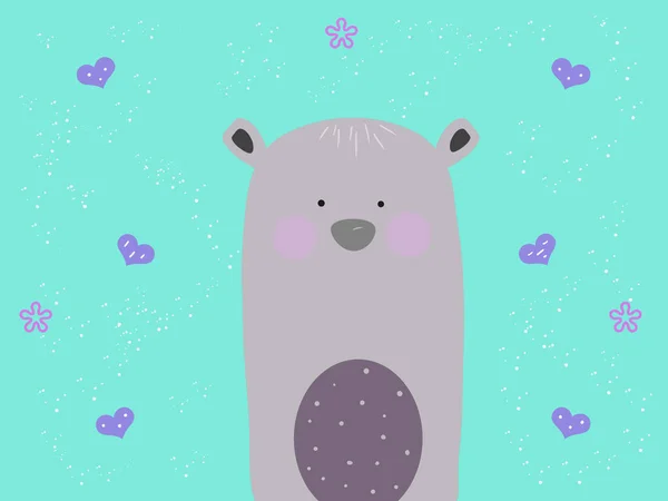 Cute Bear Ilustracji Tle — Zdjęcie stockowe